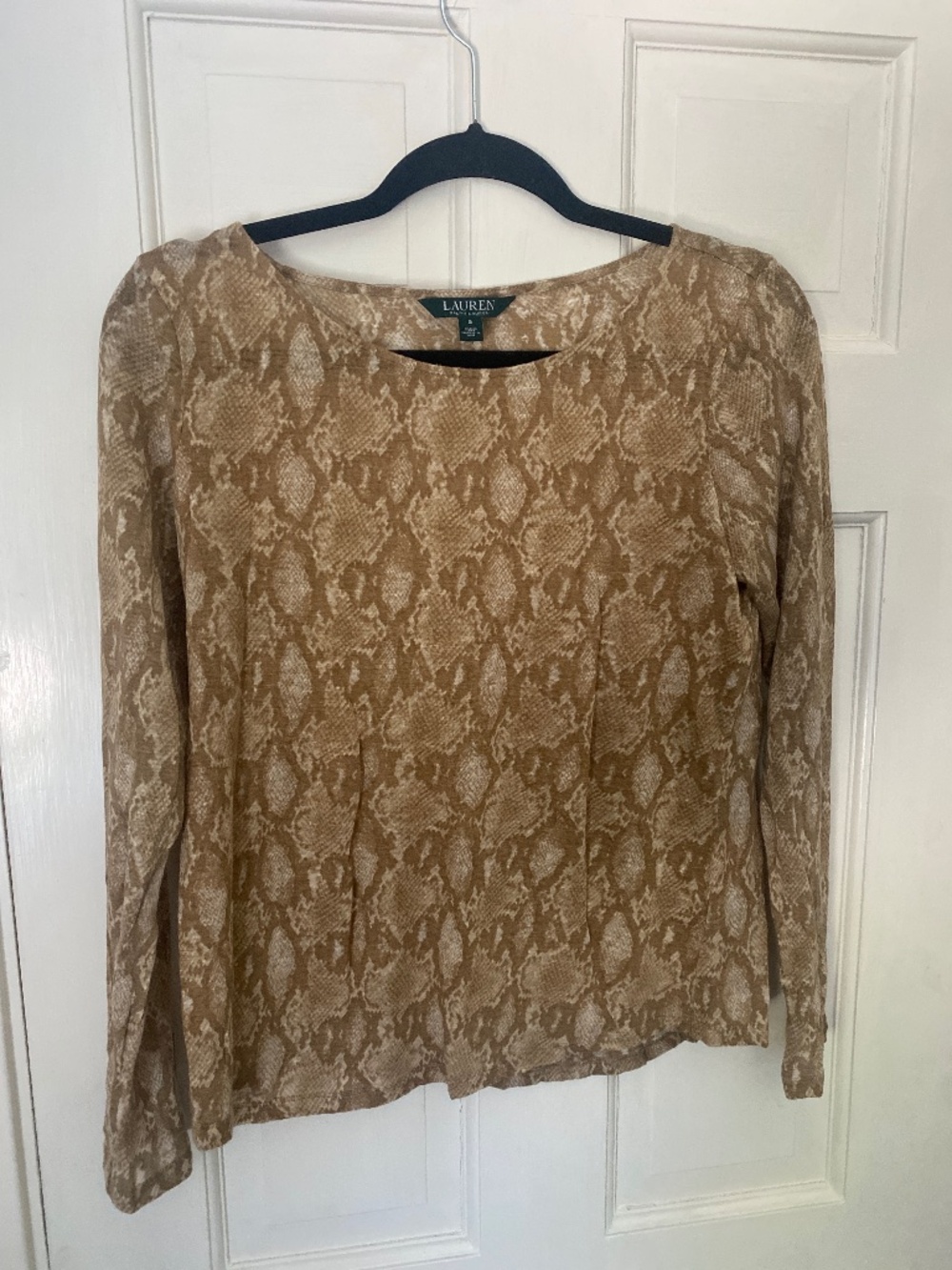 Linen Ralph Lauren snake skin patter top